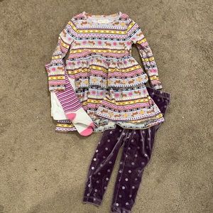 Tucker + Tate Fair Isle winter corgi dress in 2T